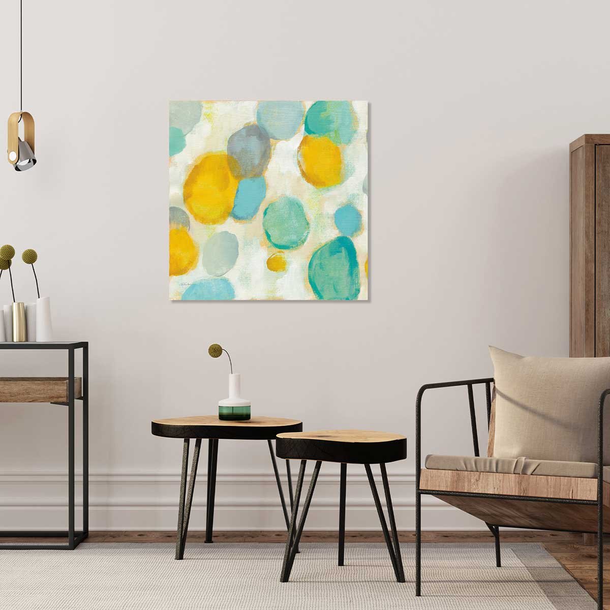 Tableau watercolor circle tableau alu dibond, HEXOA
