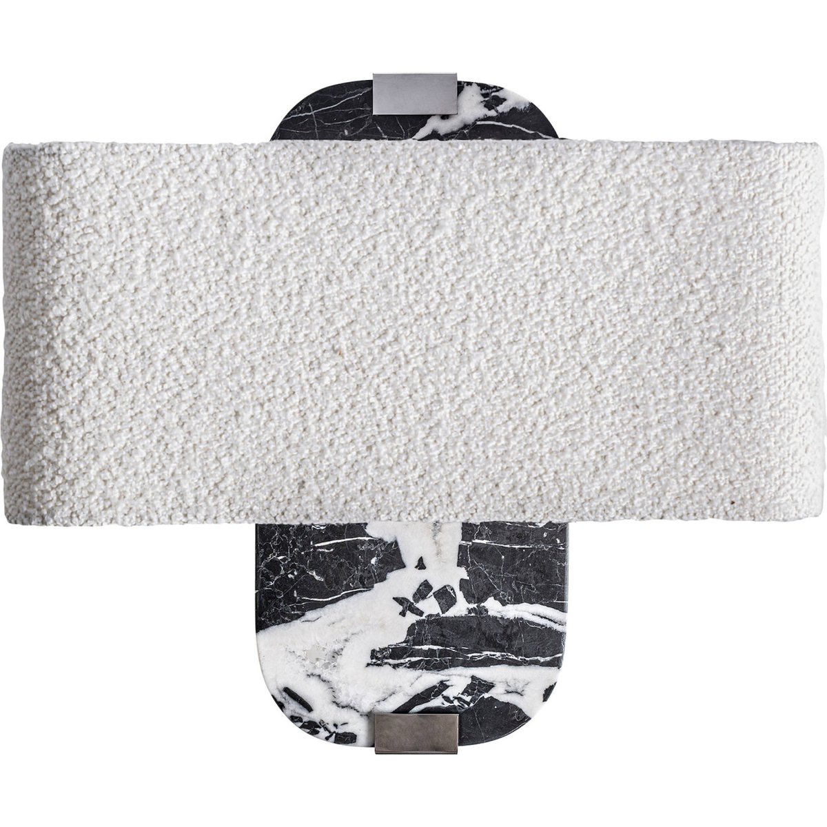 Applique murale art déco en marbre crème, noir et argent, RECOLLECTION