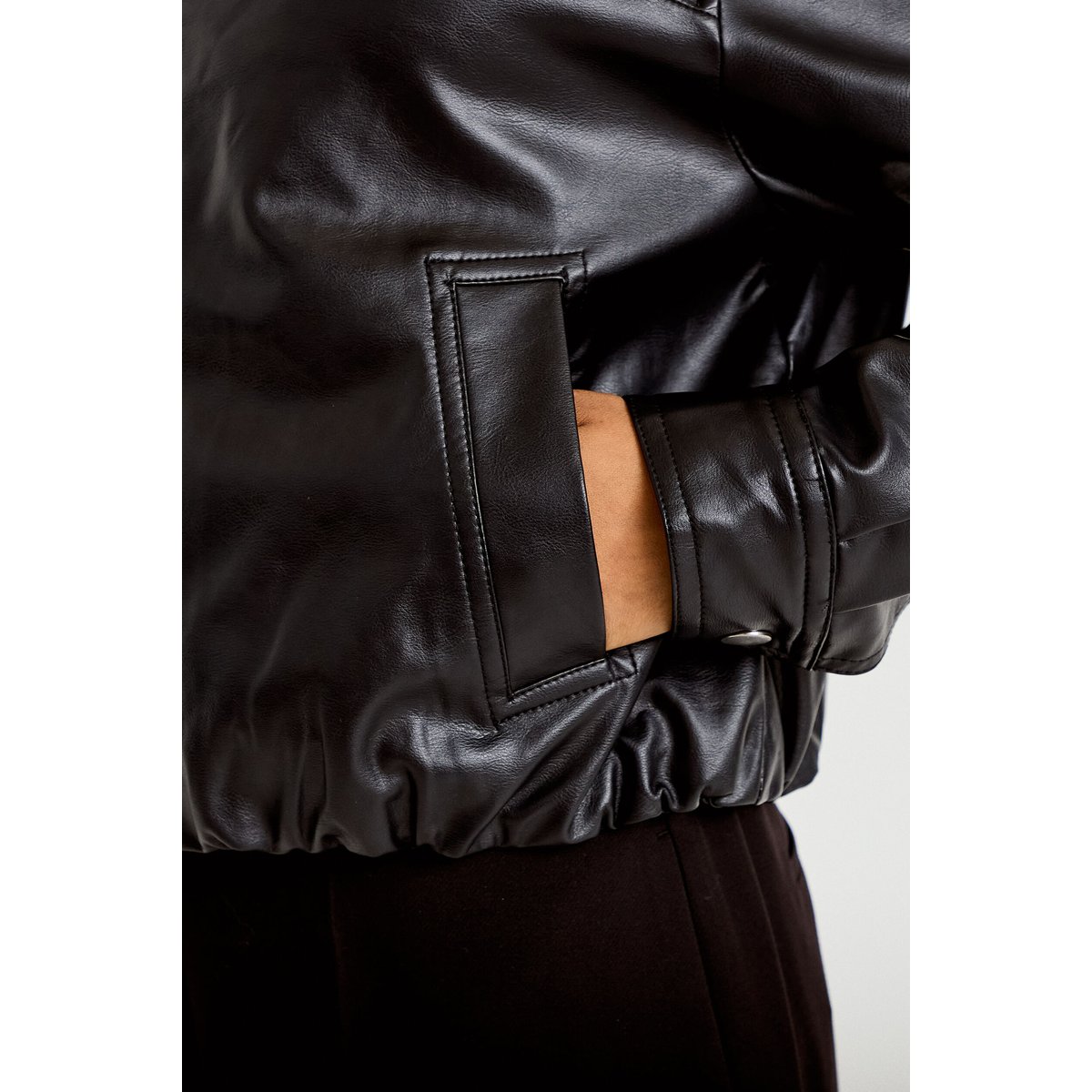 Veste effet boule manches longues noir, CACHE CACHE