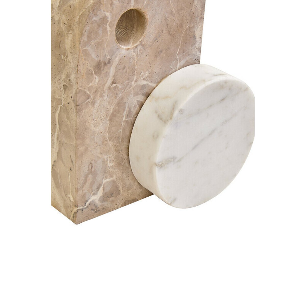 Abstract Marble Sculpture in Chocolate/White natural, FIFTY FIVE SOUTH