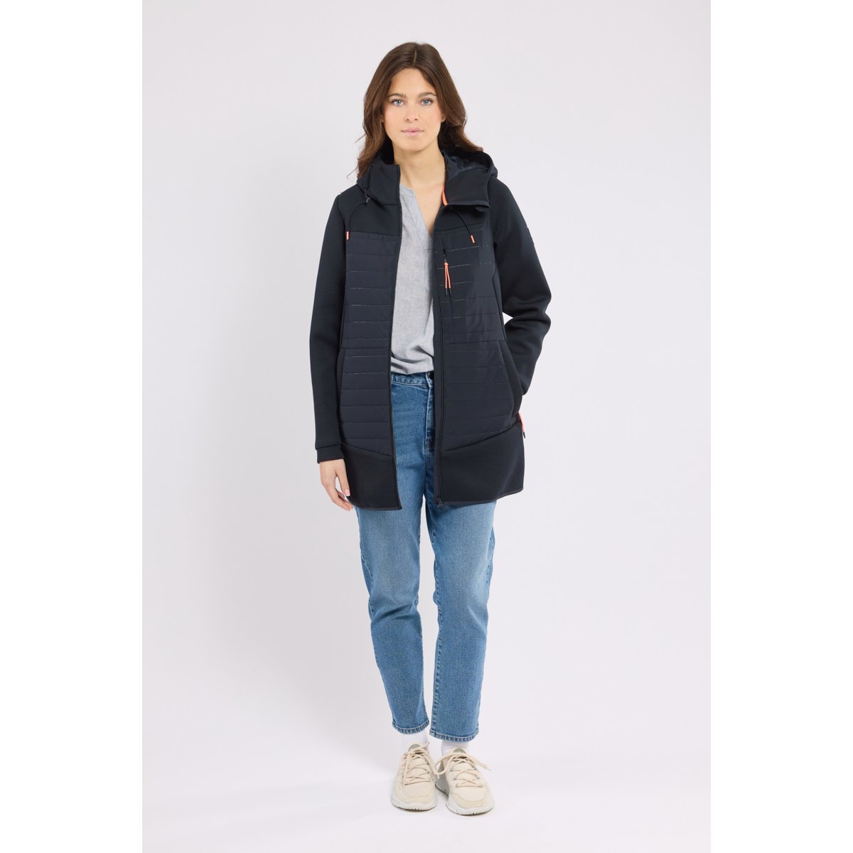 Veste bi-matière MOMBEL marine, BERMUDES