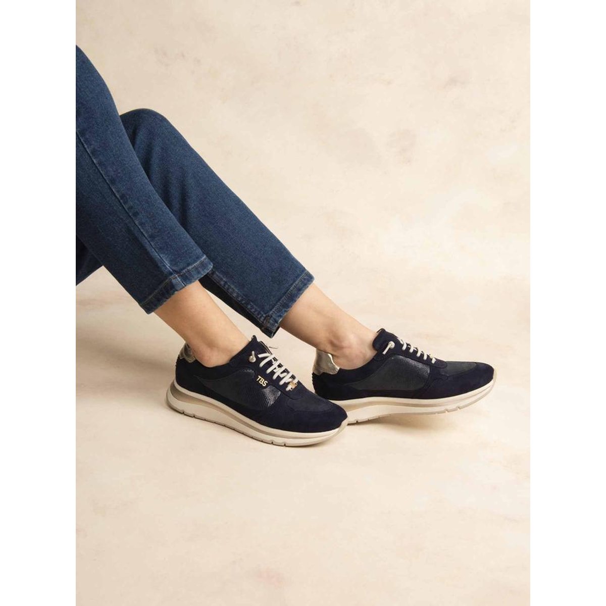 Baskets BLOLACE marine / or, TBS