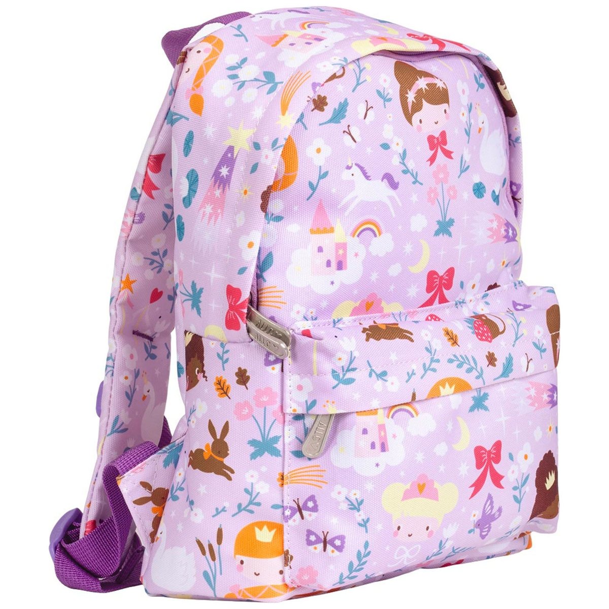 Petit sac à dos bébé violet princesses, A LITTLE LOVELY COMPANY