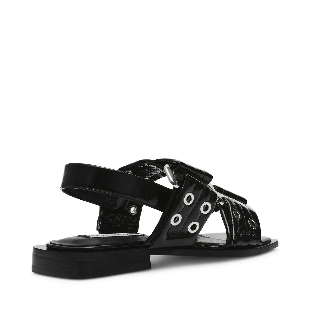 Saria-E Square-Toed Sandals black patent, STEVE MADDEN