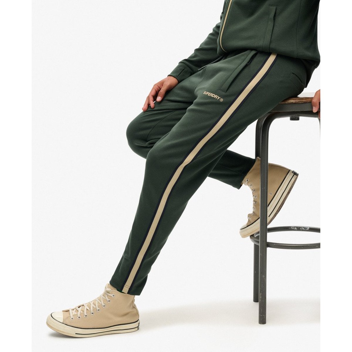 Pantalon de survêtement Tech Cult vert forêt profond, SUPERDRY