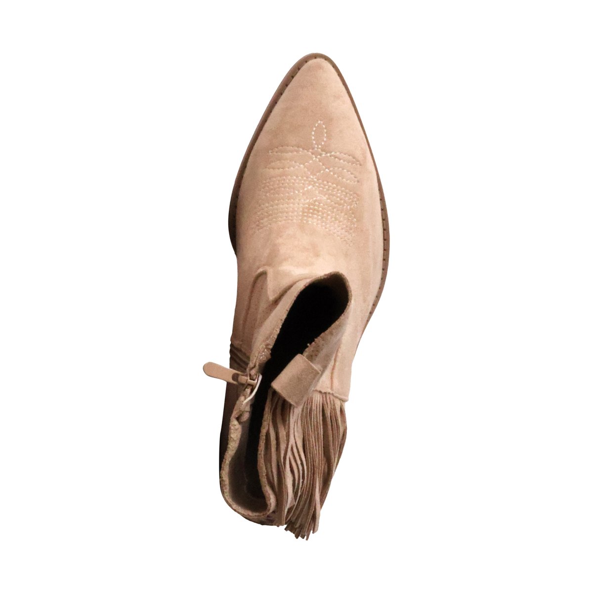 Bottines à Zip beige, ENZA NUCCI