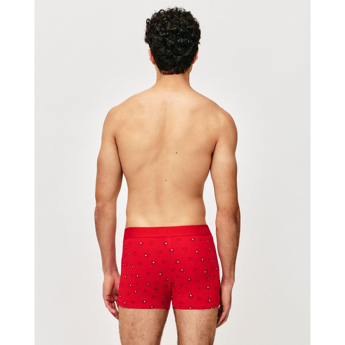 Boxer coton à motifs REPEATIZ DEVI rouge, UNDIZ