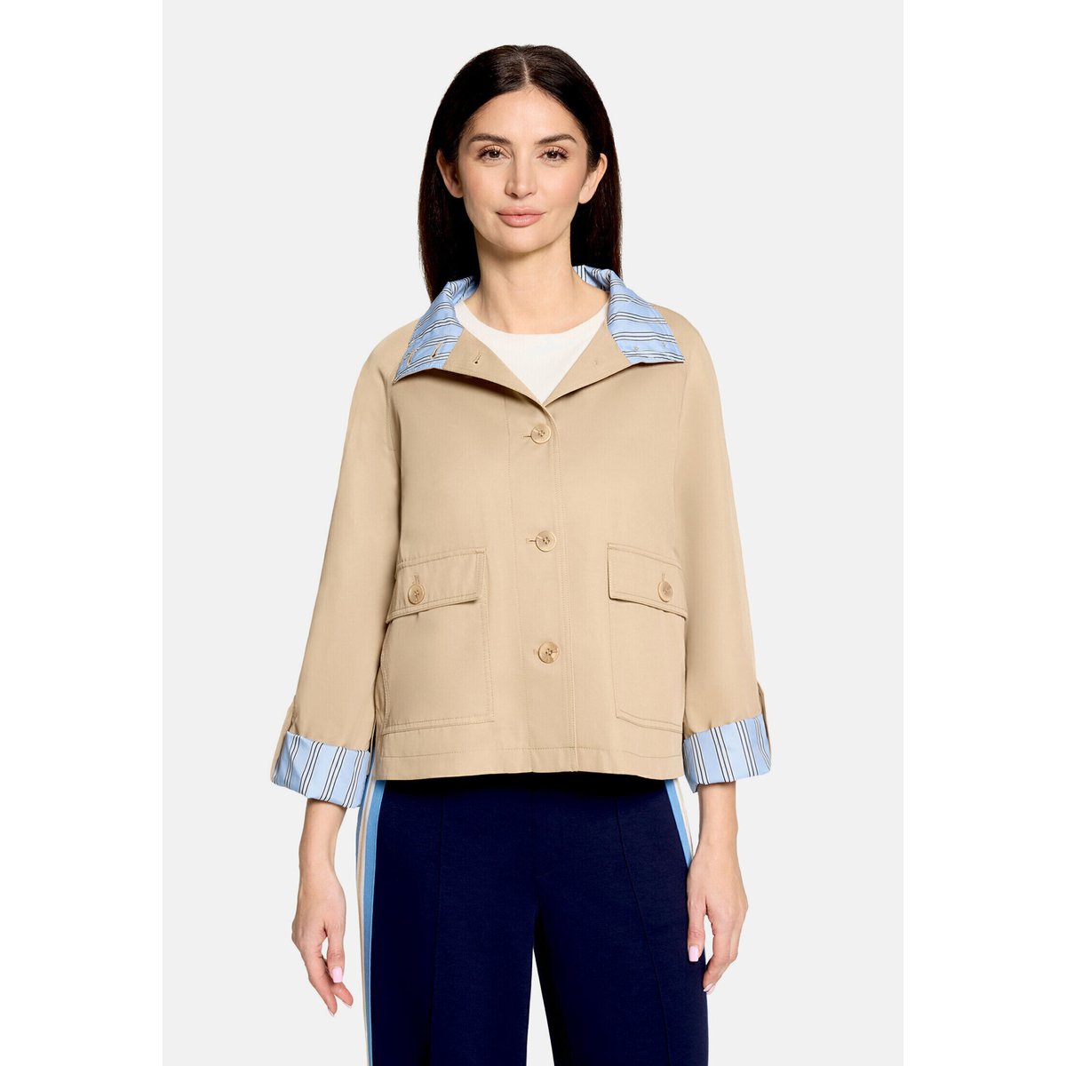 Veste casual à poches plaquées humus, CARTOON