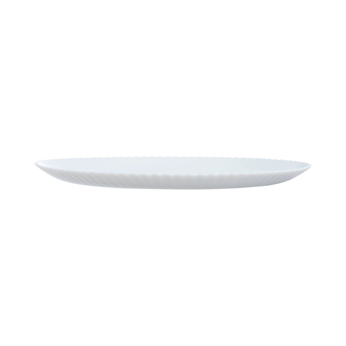 6 assiettes plates blanches en opale 25 cm -BLOOM blanc, LUMINARC