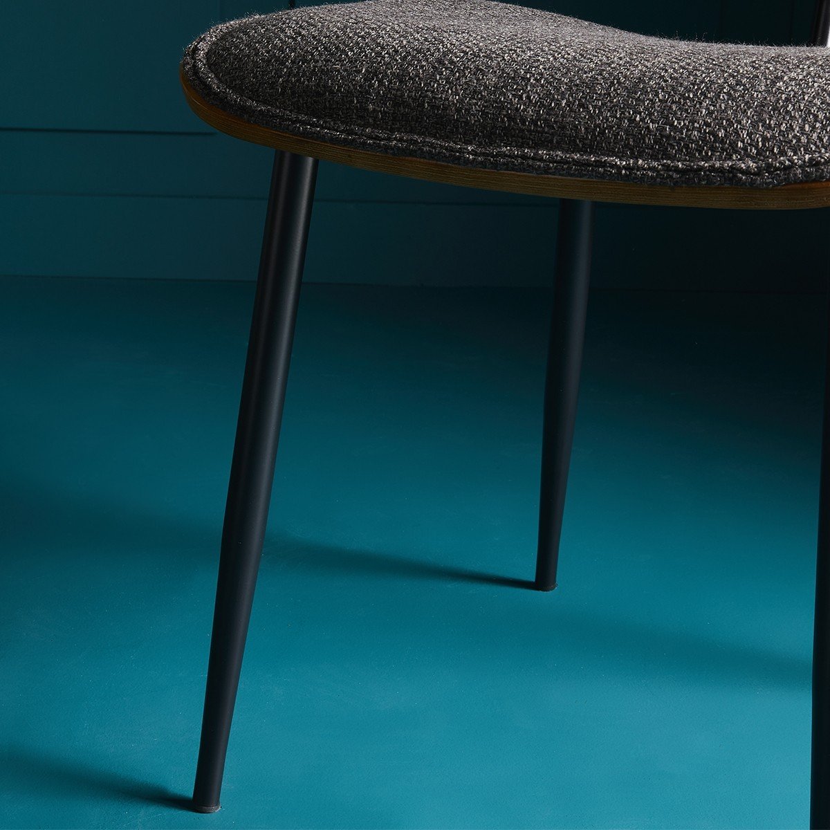 Lot de 2 Chaises en Tissu Gris / Brun - Olympia gris, SIGNATURE