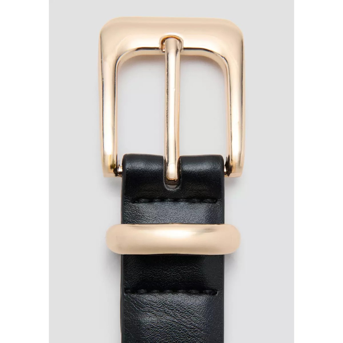 Ceinture boucle carrée noir, MANGO