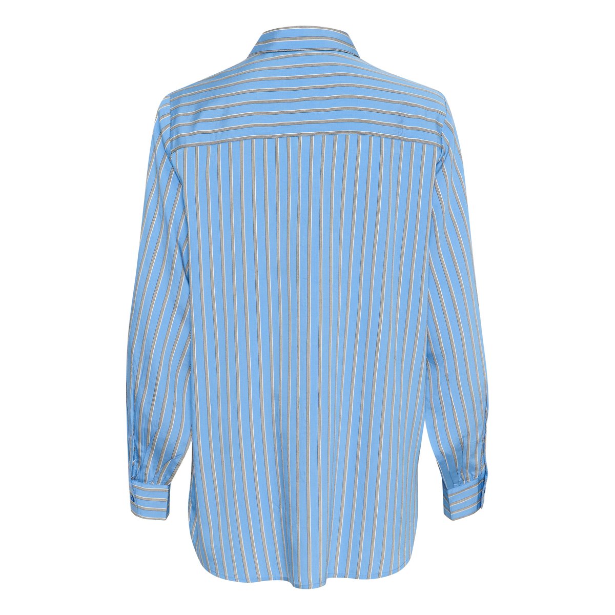 Long sleeved shirt bleu silver lake blue stripe, CREAM
