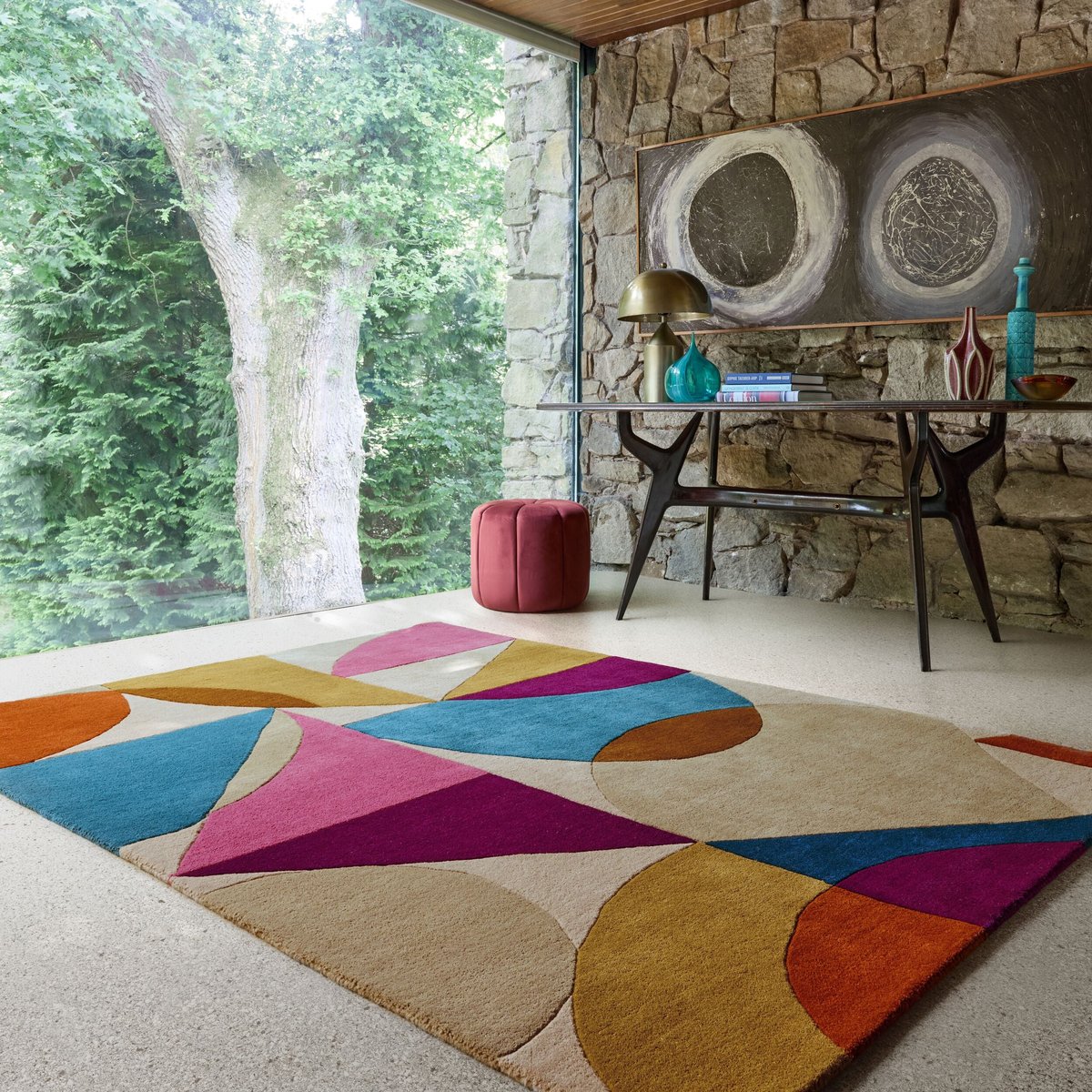 Tapis en laine OBLIX multicolore, FLAIR RUGS