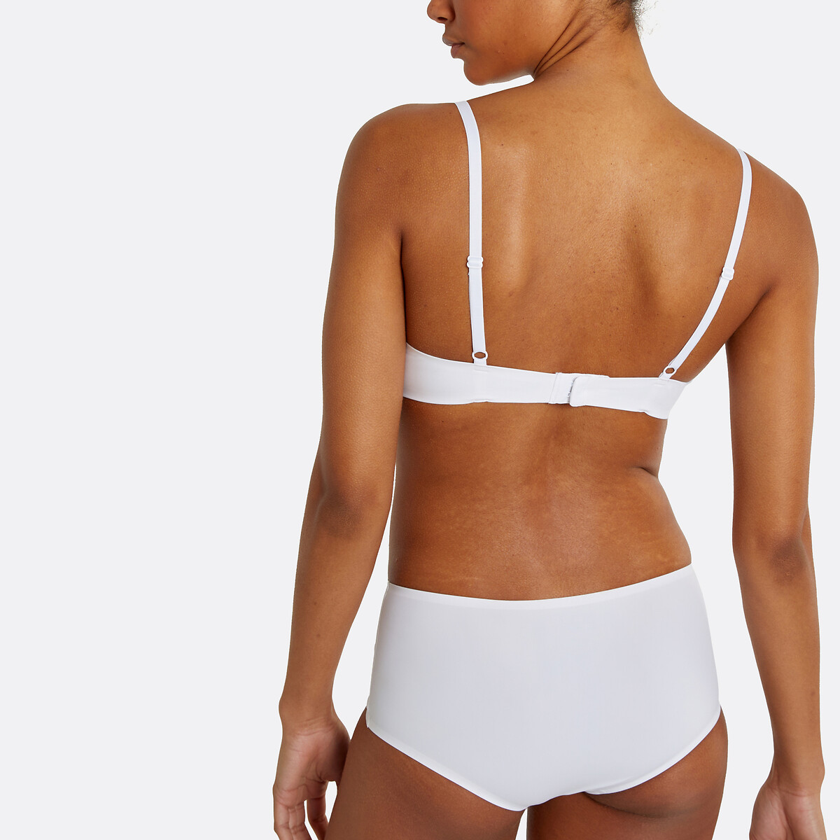Soutien-gorge emboîtant en microfibre-Invisible blanc, LA REDOUTE COLLECTIONS