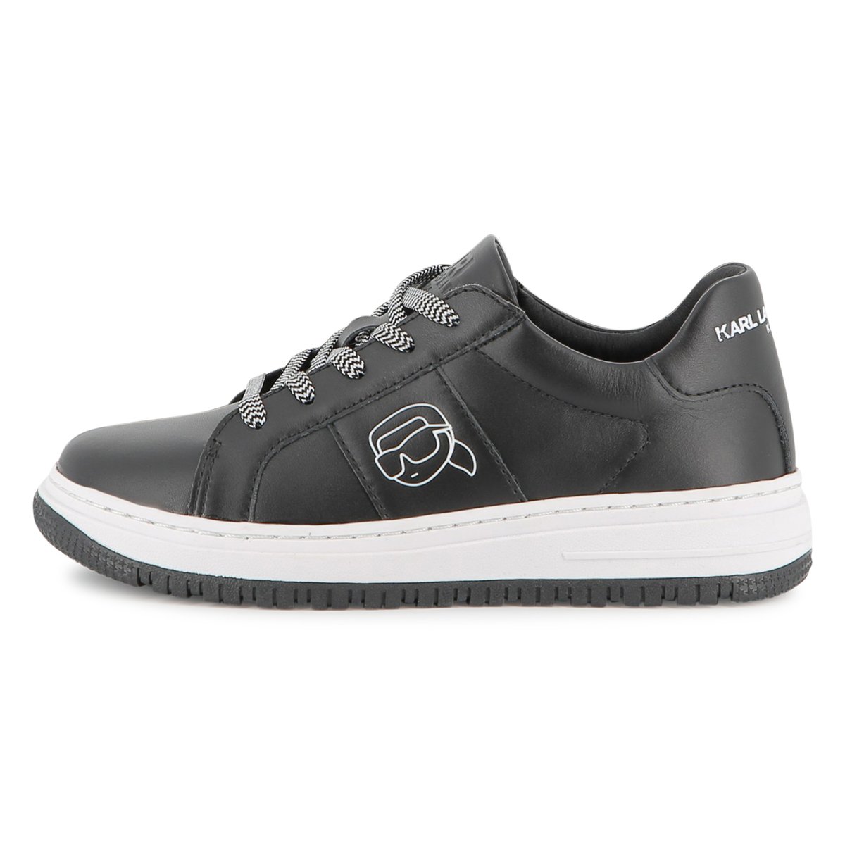 Sneakers basse stringate black, KARL LAGERFELD KIDS
