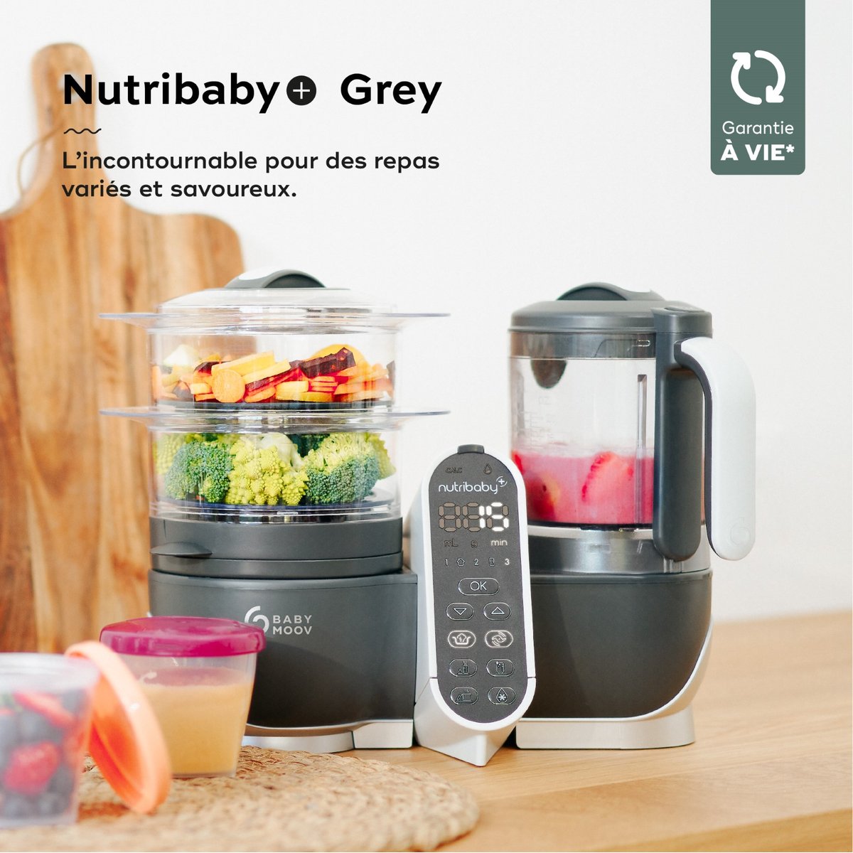 Nutribaby plus multifonctions gris, BABYMOOV
