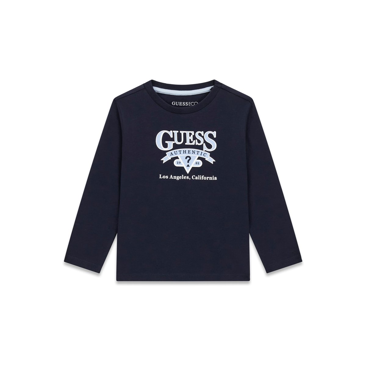 T-Shirt Avec Logo Brodé bleu foncé, GUESS KIDS