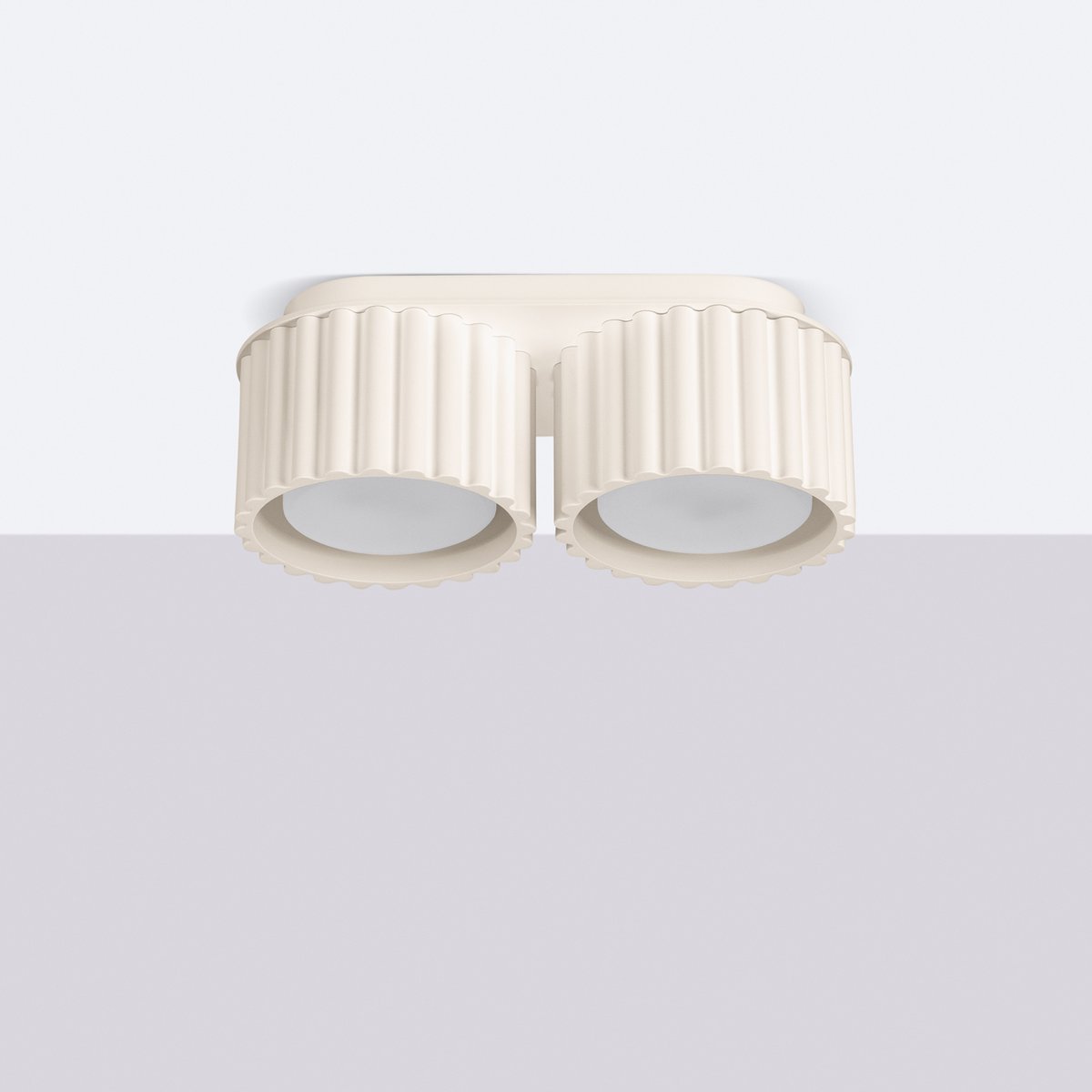 Plafonnier Aluminium Beige Gx53 2 Aura beige, EDEN
