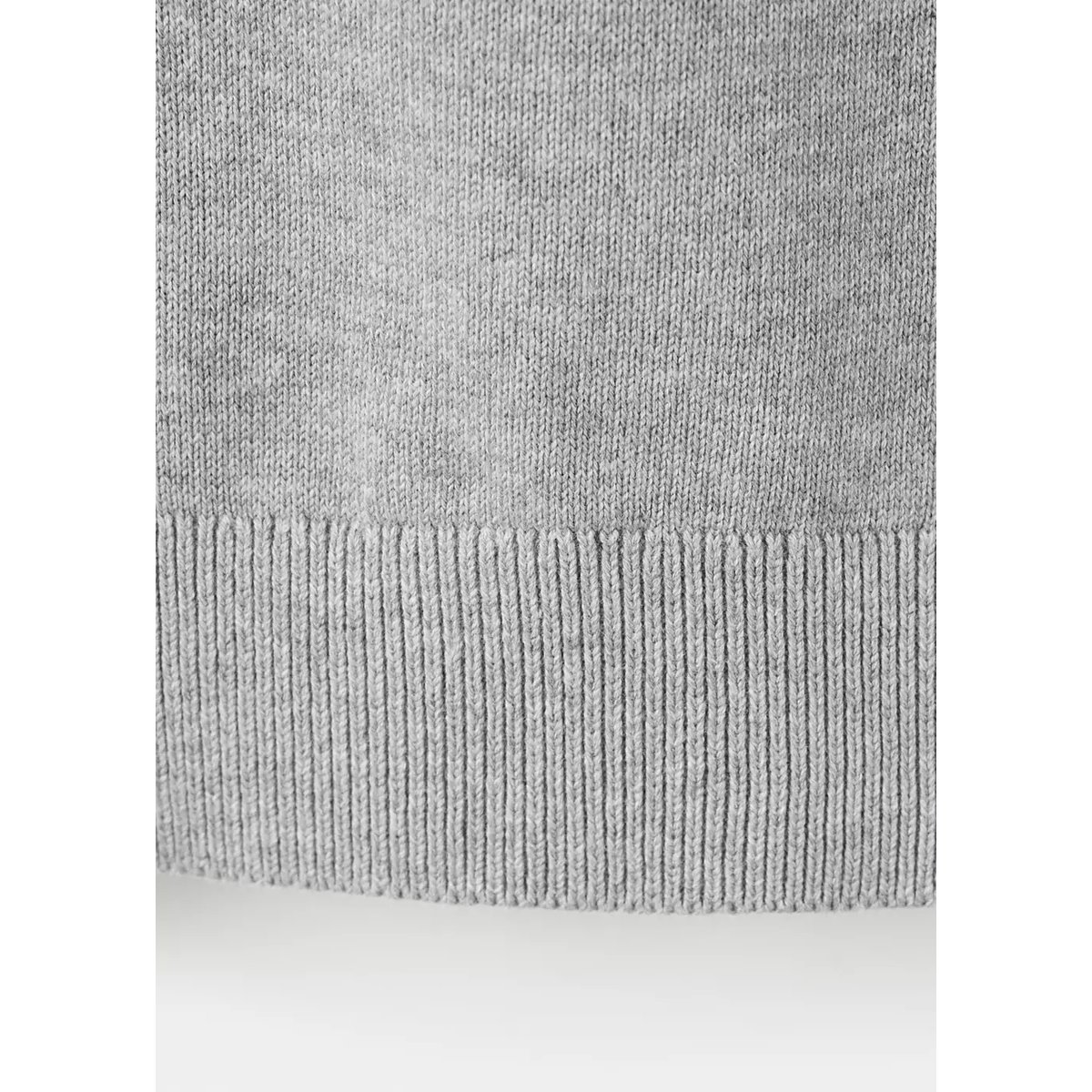 Pull col montant zip gris chiné clair, MANGO TEEN