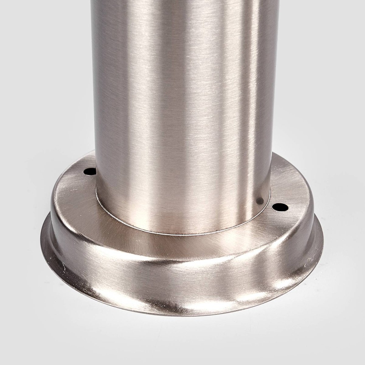Luminaire extérieur en inox moderne, Kristof acier inoxydable, blanc, LINDBY