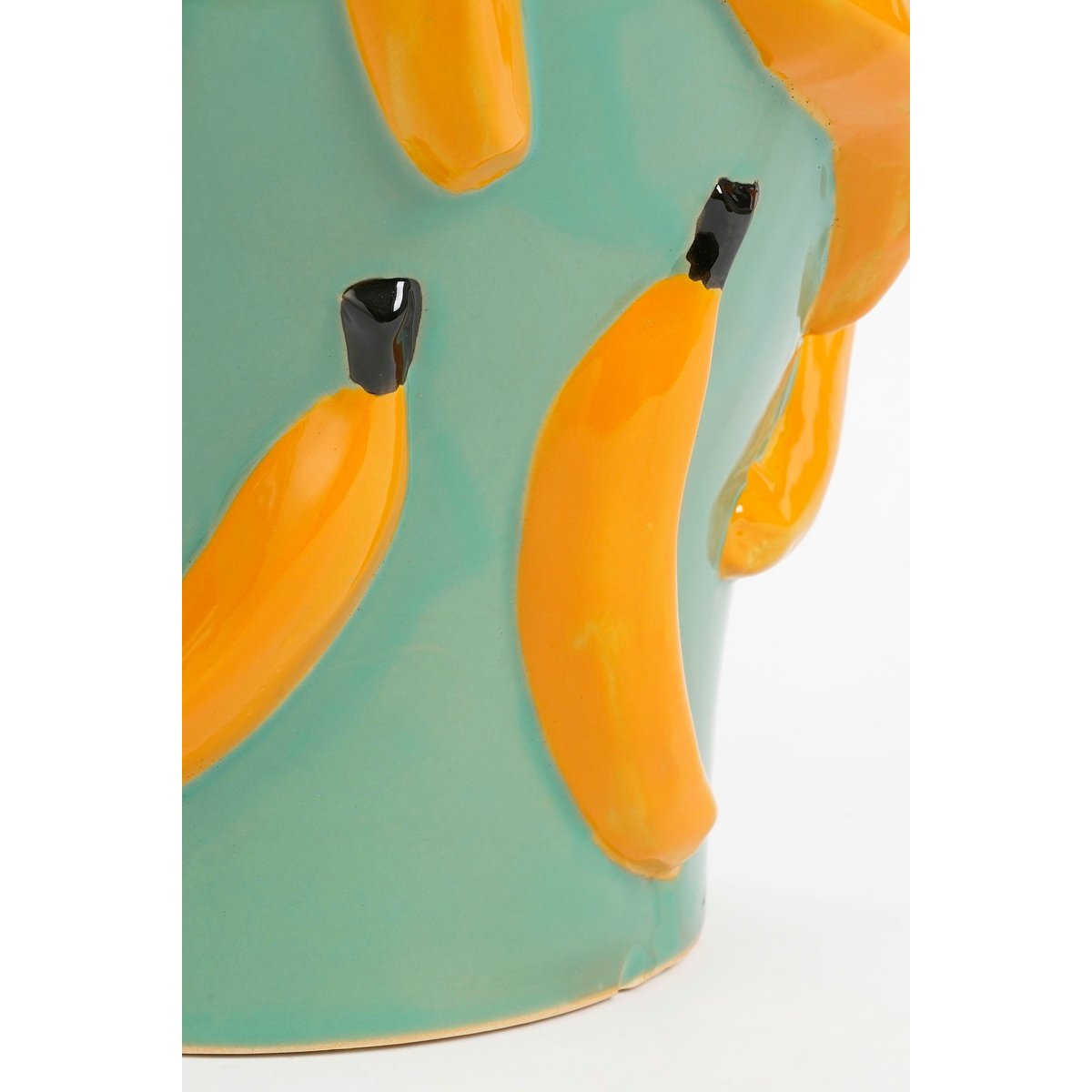 Vase avec motifs de bananes MOZA vert, MICA DECORATIONS