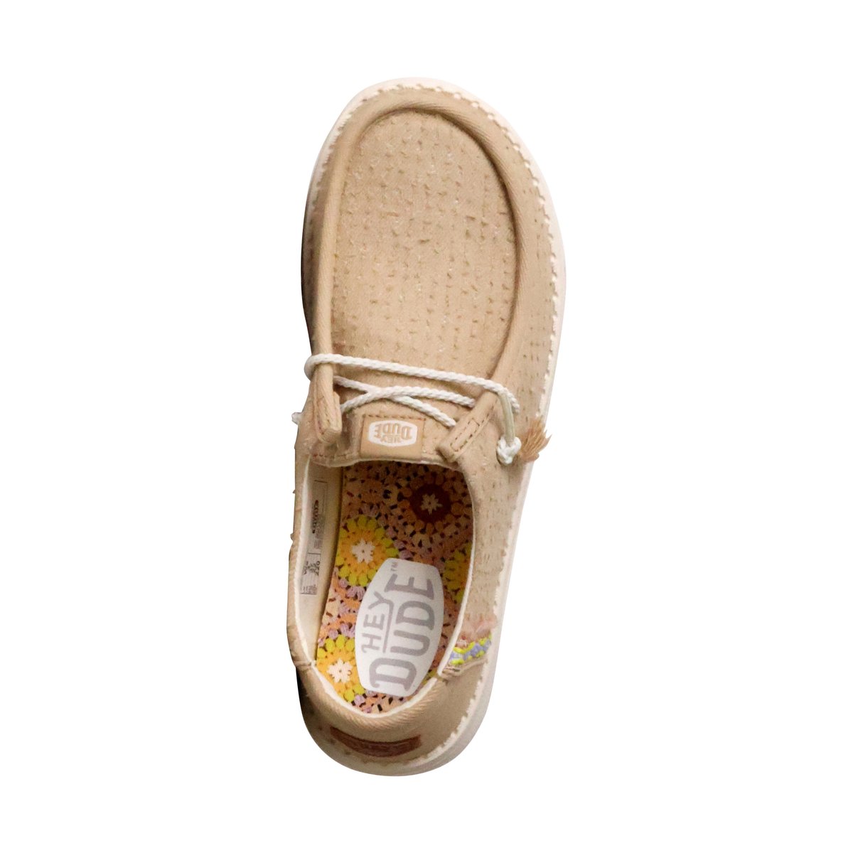 Mocassin à Lacets Wendy Perf Canvas irish crème, HEY