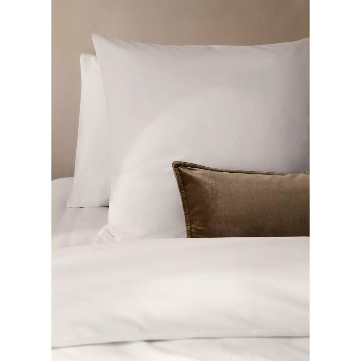 Housse de couette percale de coton lit 150/160 cm blanc, MANGO HOME