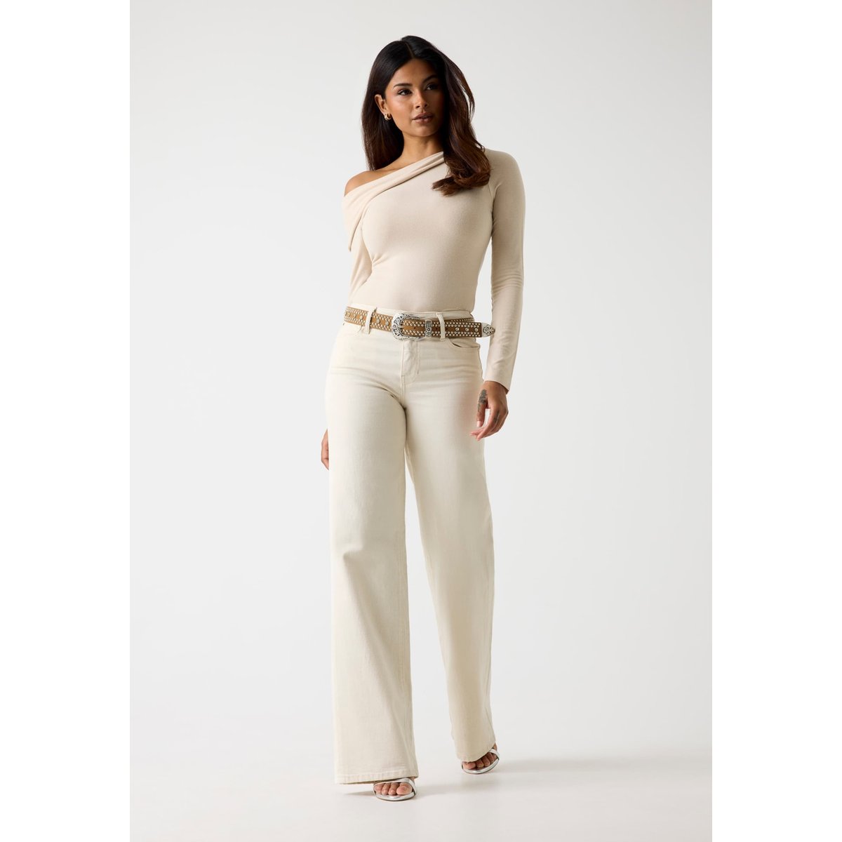 Jean Sexy Palazzo crème, GUESS