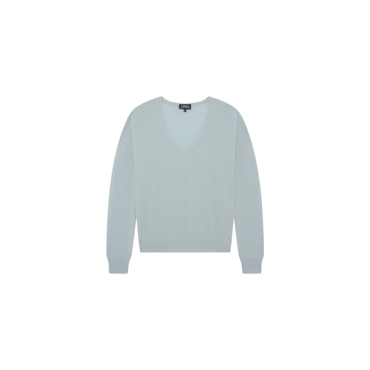 Pull MTHELMINA 100% cachemire bleu gris, CAROLL