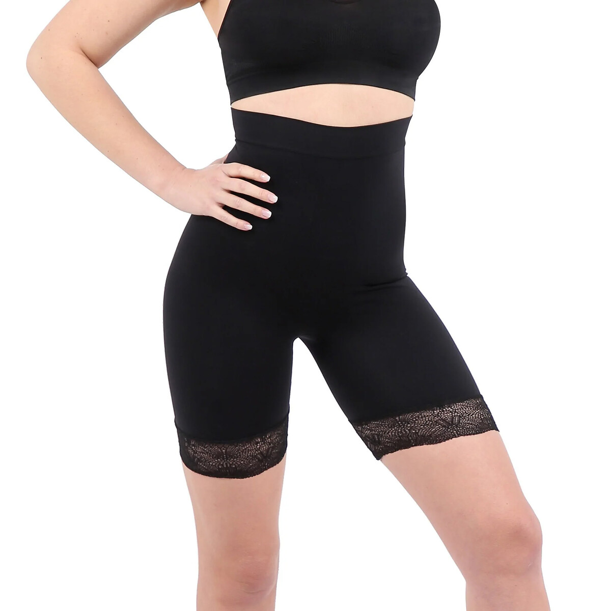Shorty dentelle minceur noir, LYTESS