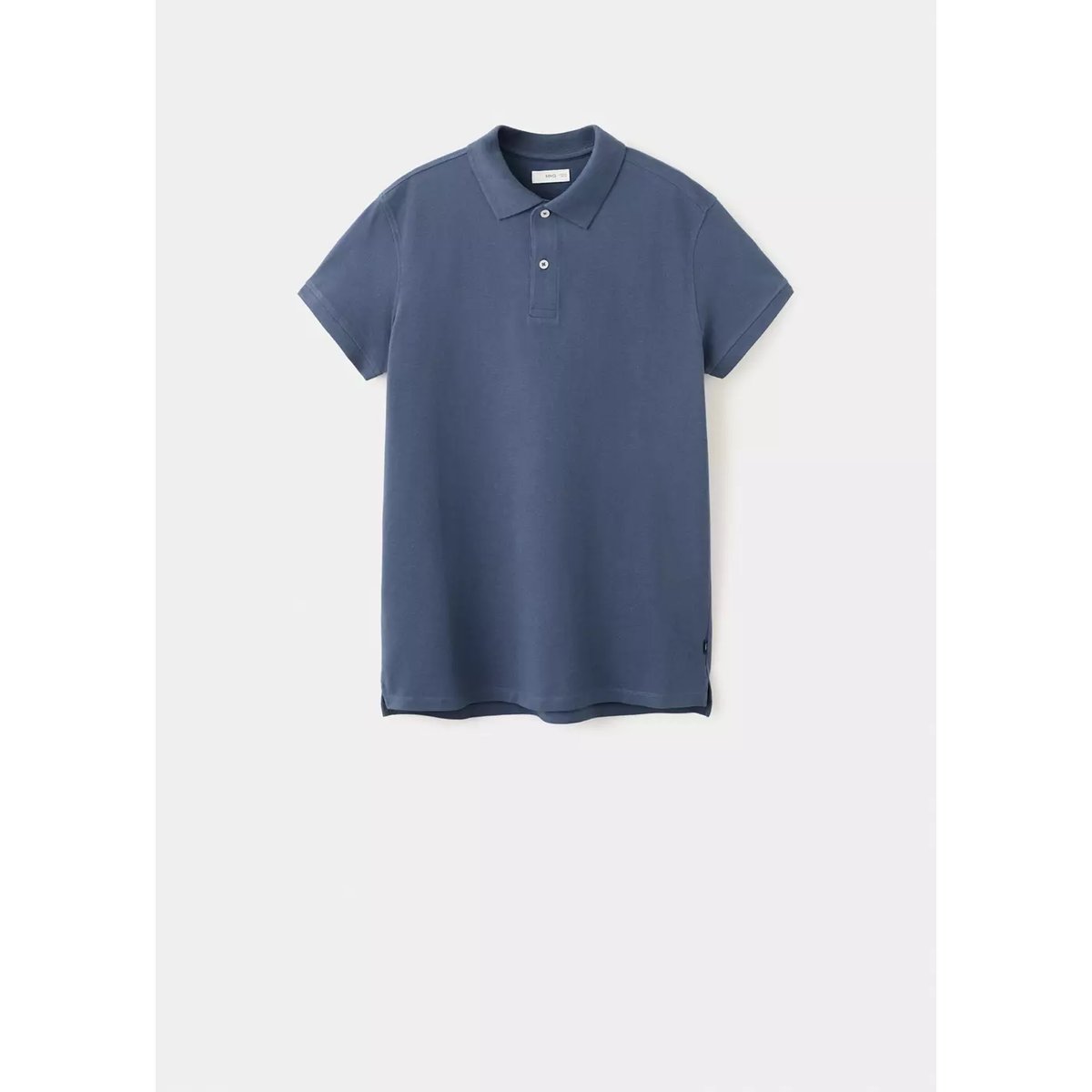 Polo coton manches courtes bleu marine, MANGO TEEN