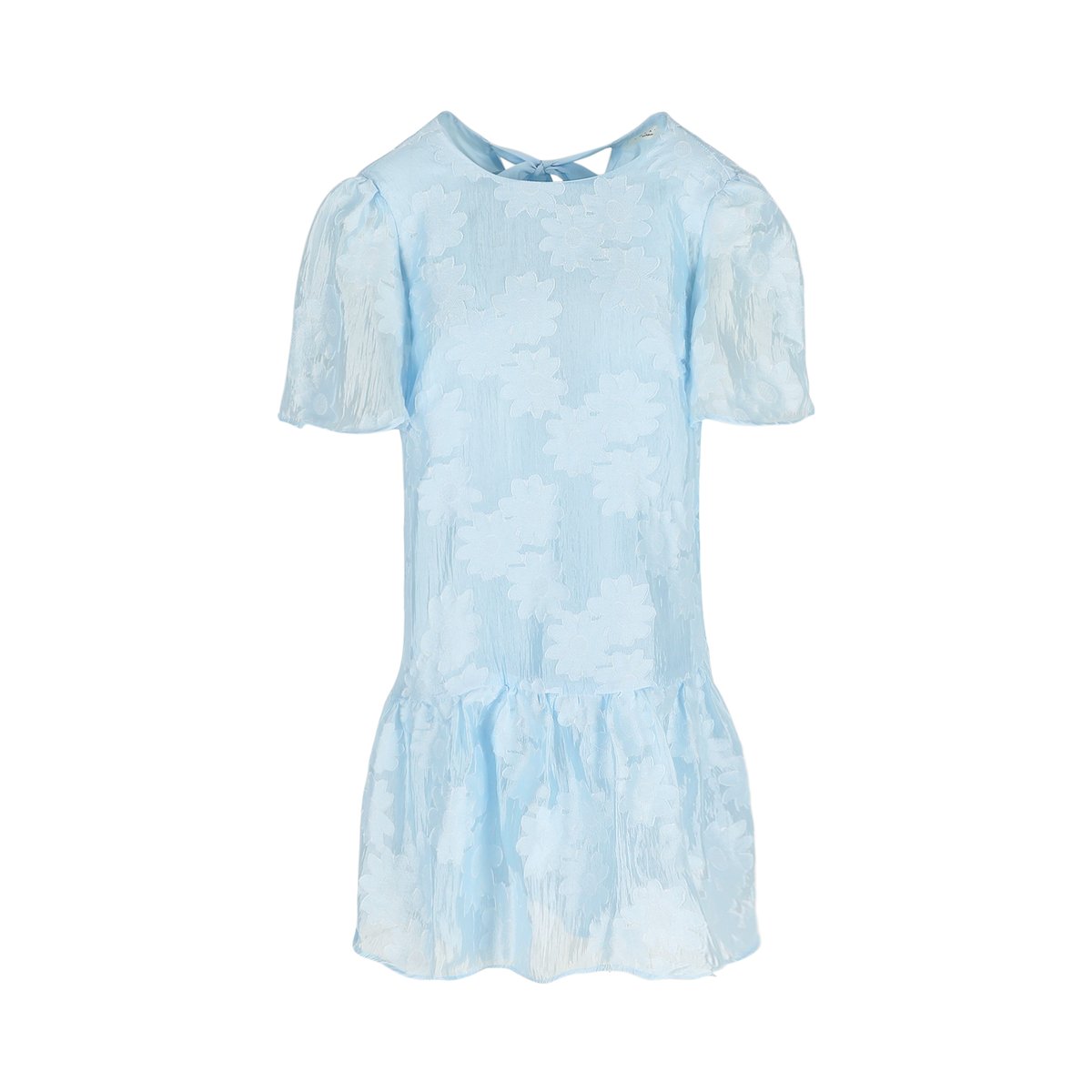 Robe fluide dos noué bleu pastel, LOLALIZA