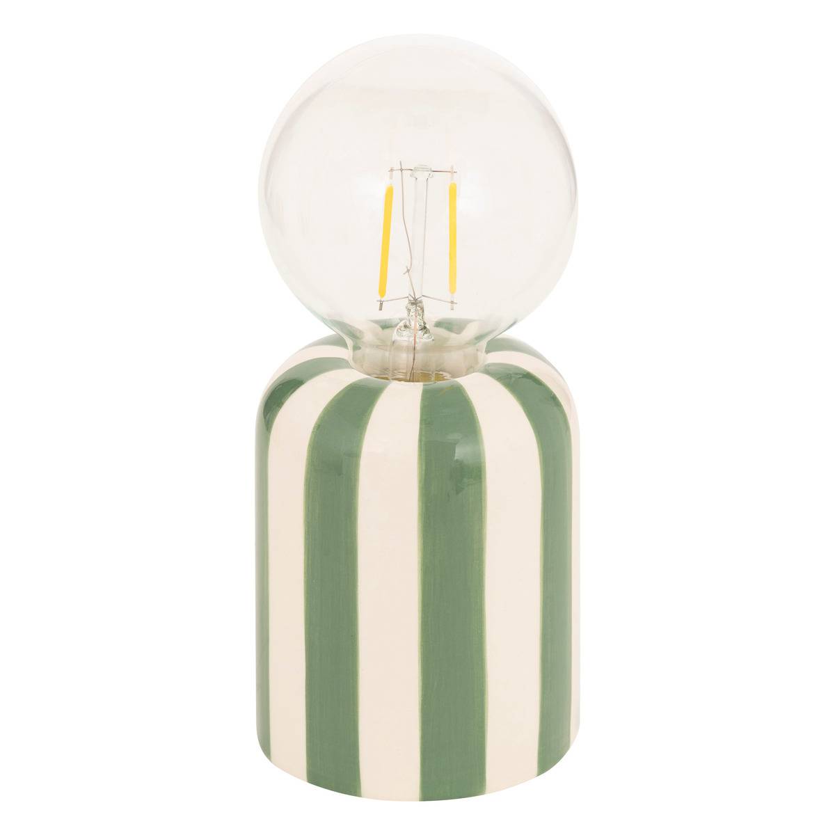 Lampe d'extérieur LED céramique à pile RICO vert, ATMOSPHERA