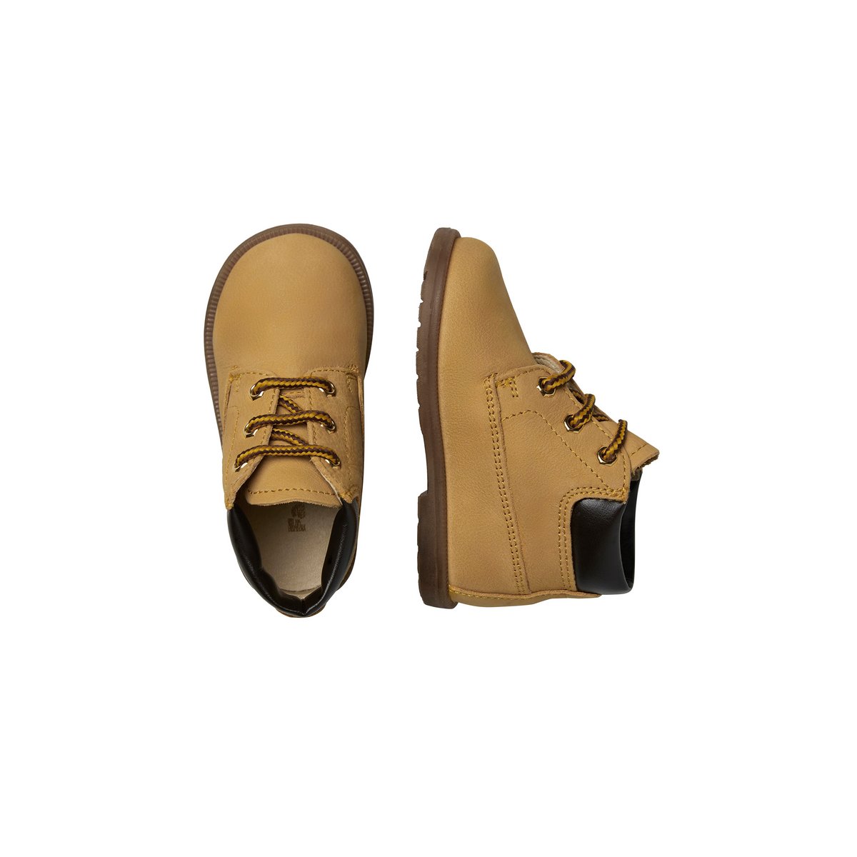Bottines en cuir et suède STAMBECCO jaune ocre, FALCOTTO