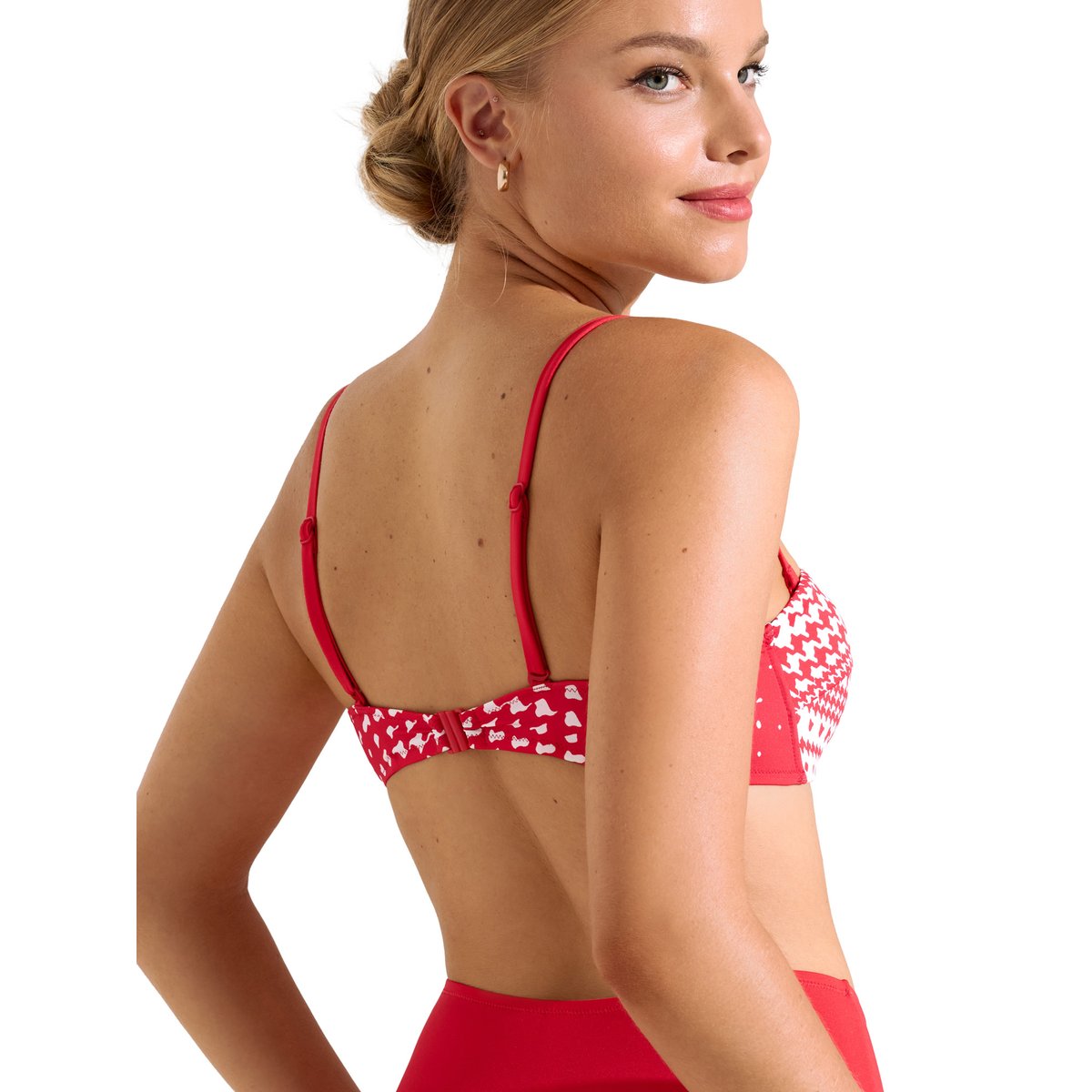 Haut maillot de bain bandeau préformé Quito rouge, LISCA