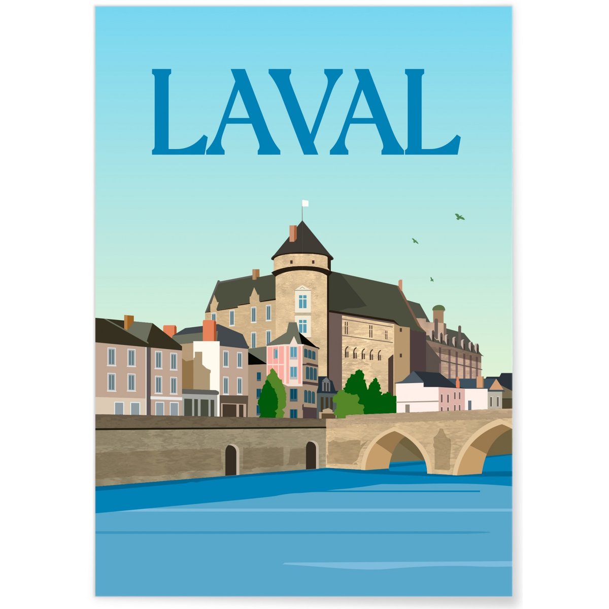 Affiche ville Laval blanc, L'AFFICHERIE