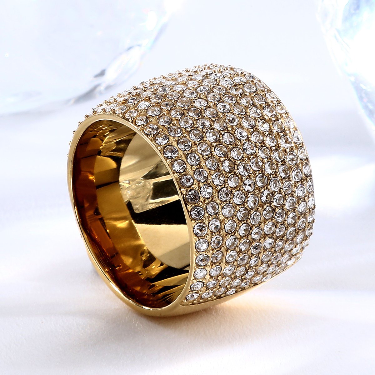 Bague T-DESIGN or jaune, TRUSSARDI