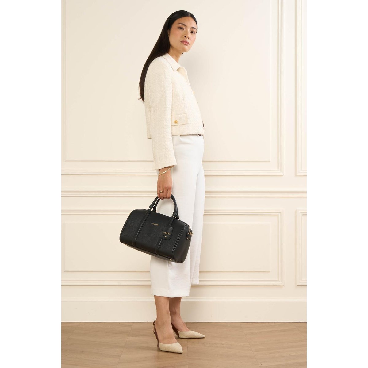Grand sac polochon MILANO ANA noir, LANCASTER