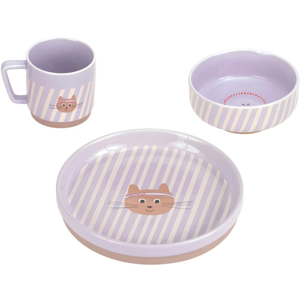 Coffret repas lilas, jaune, marron, LASSIG