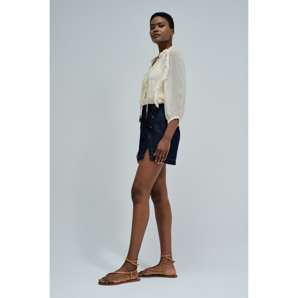 SKORT EN LIGHTDENIM bleu foncé, SALSA JEANS