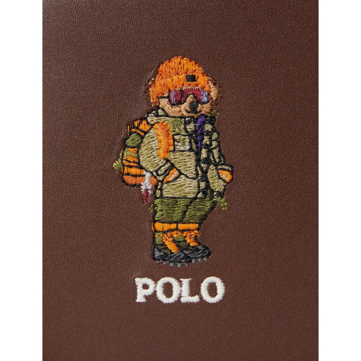 Leren portefeuille, Bear kastanje, POLO RALPH LAUREN
