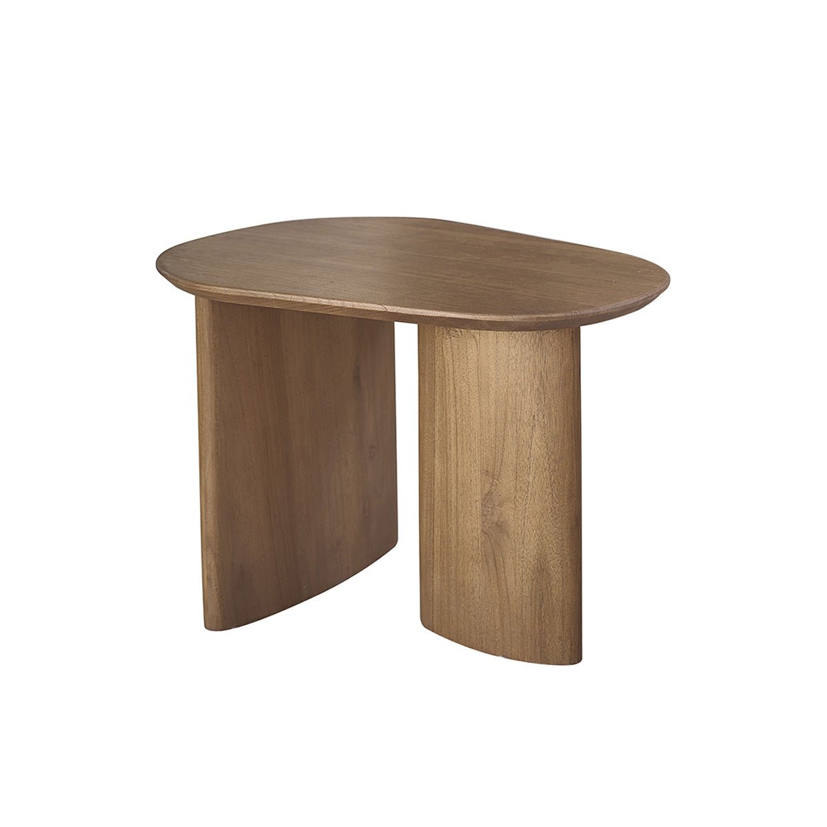 Table d'appoint en teck massif organique CALMA naturel, BERAH GETAH
