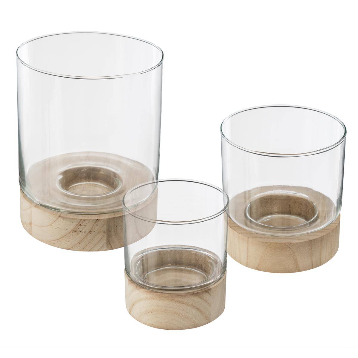Set de 3 photophores ETÉ transparent, ATMOSPHERA