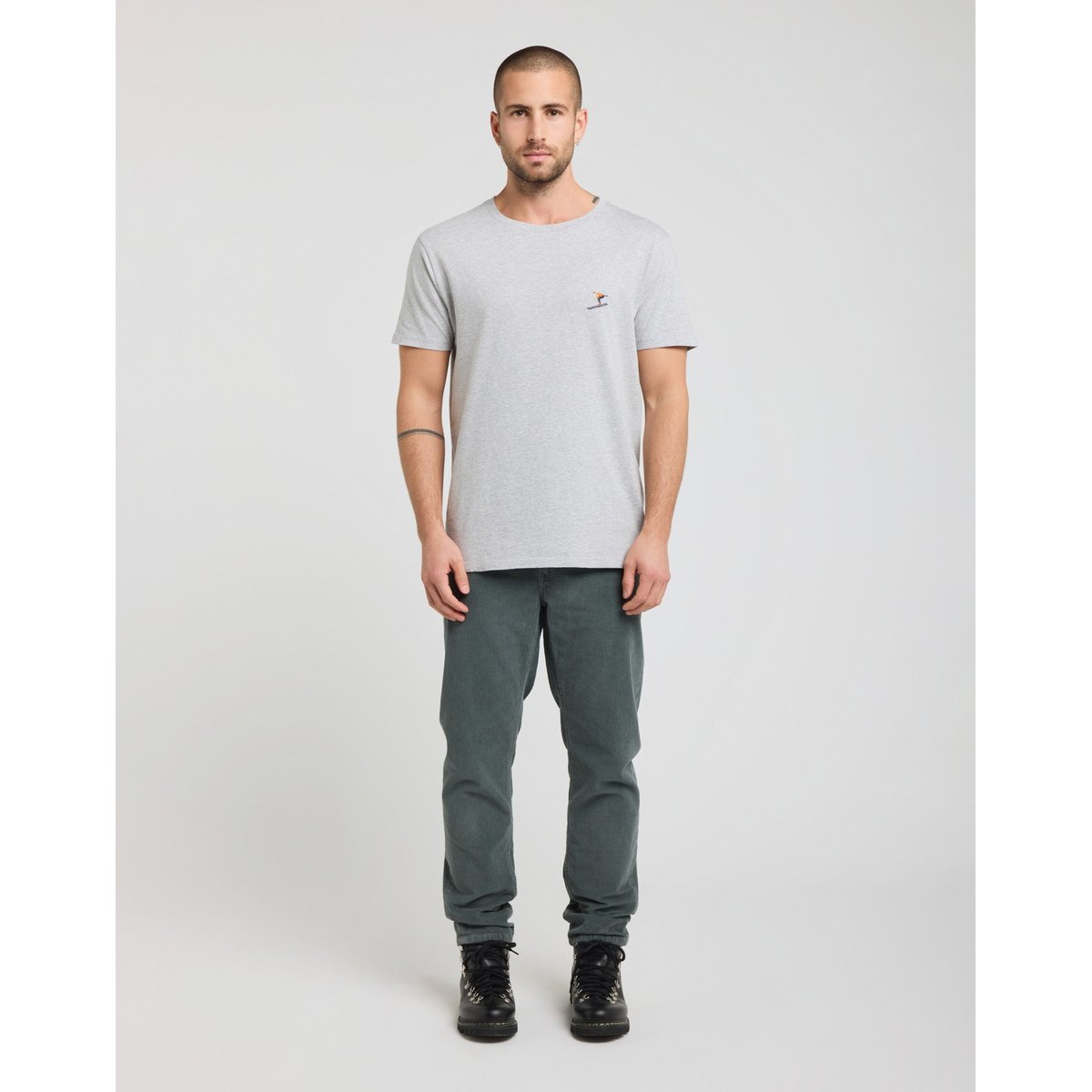 PANTALON REGULAR VELOURS ROY50 bleu canard, PULLIN