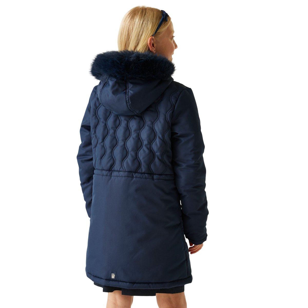 Veste matelassée à capuche duveteuse FABRIZIA bleu marine, REGATTA