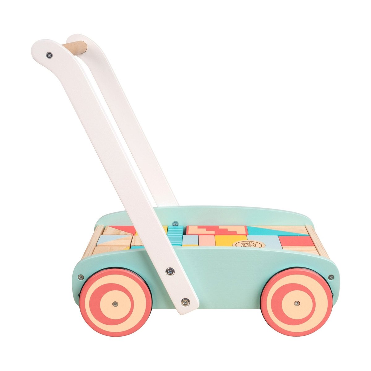 Chariot de marche avec cubes multi couleur, OWL & FOX