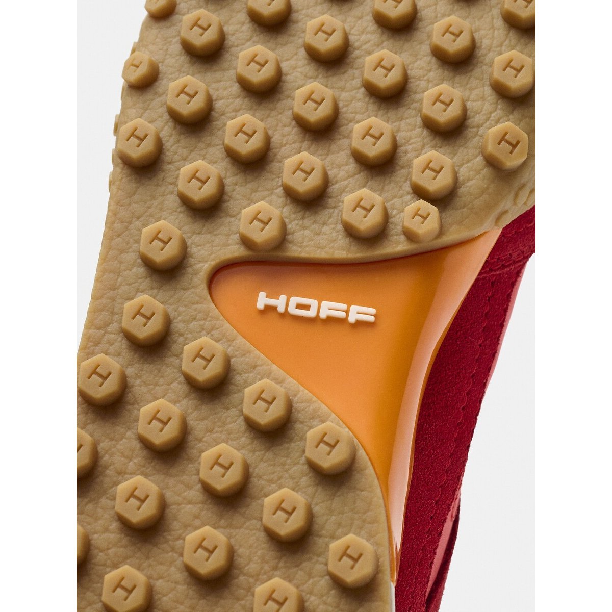 Sneaker aus Leder und Textil Bridge MKII rot, HOFF