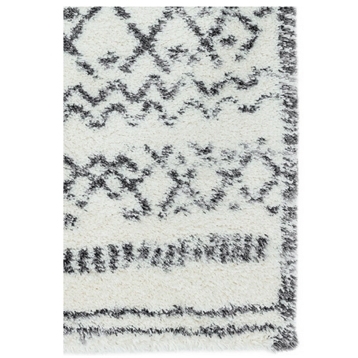 Tapis moderne style berbère DARKO blanc, NOVATREND