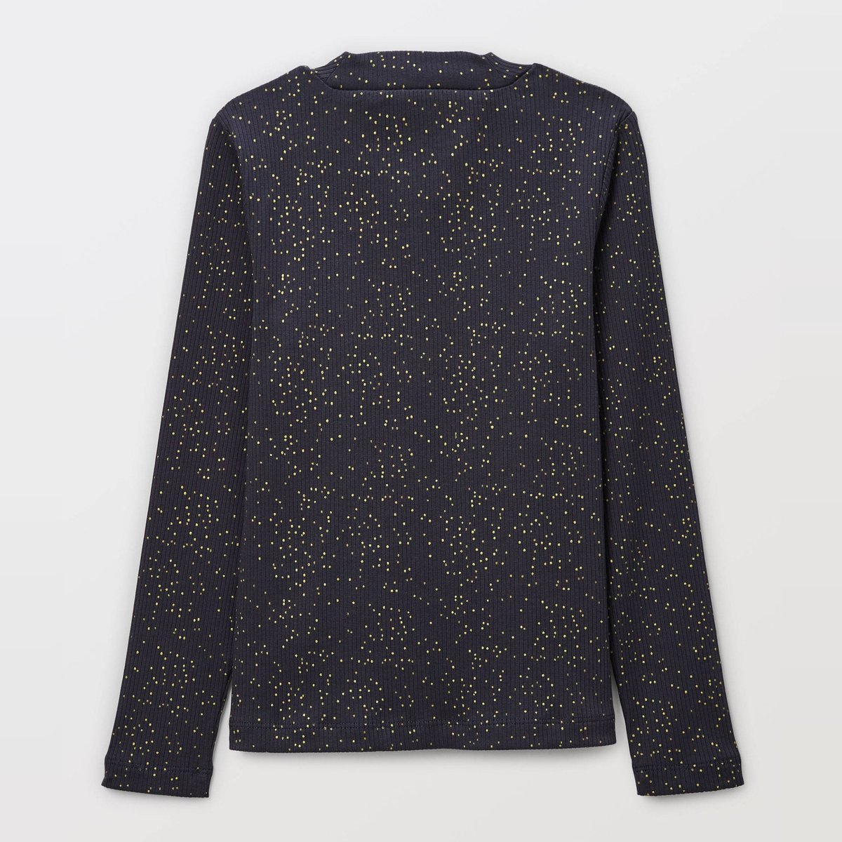 Sous-pull à col montant avec fibres métallisées en coton BIO GOTS marine, MONOPRIX
