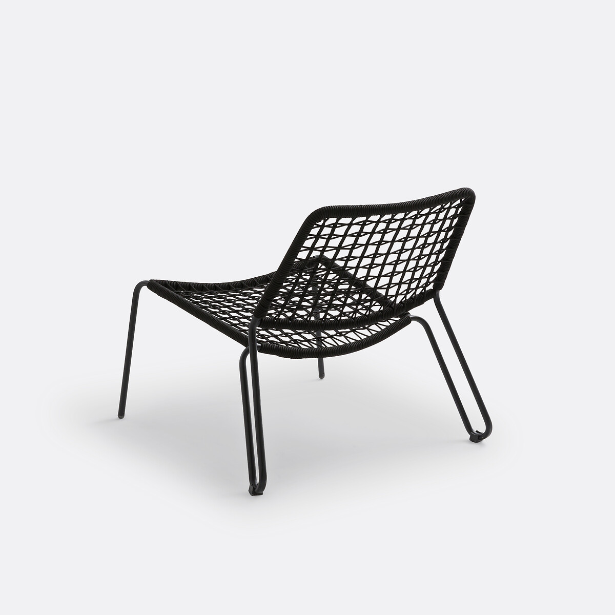 Masix Woven Cord Low Garden Chair black, LA REDOUTE INTERIEURS